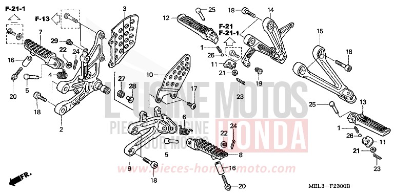 MARCHE von CBR1000RR "Fireblade" WINNING RED (R258BB) von 2004